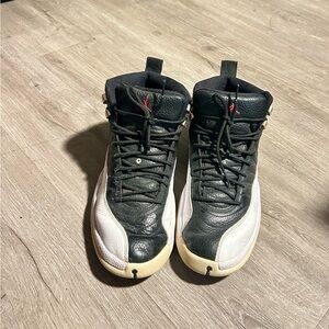 Jordan Black and White Sneakers with Red Accents